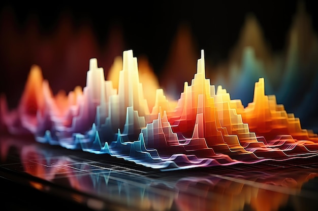 Imágenes de diseño de papel tapiz de fondo de ondas sonoras de colores abstractos