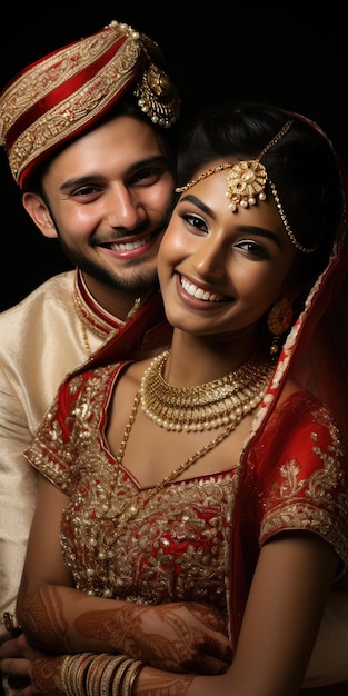 Imágenes Familia india feliz en primer plano Foto de alta calidad IA generativa