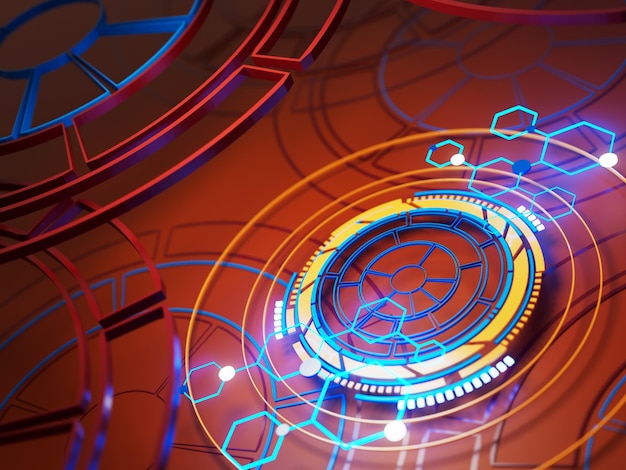 Imágenes de fondo 3d ilustración tecnología de alta tecnología renderizado 3d geométrico