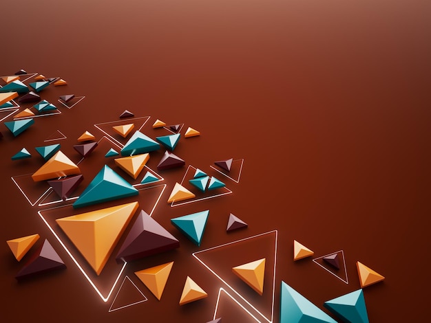 Imágenes de fondo 3D tecnología de ilustración hitech renderizado 3D geométrico papel pintado abstracto diseño digital arte gráfico futurista elemento tecnológico visualización decoración cartel plantilla espacio de fondo