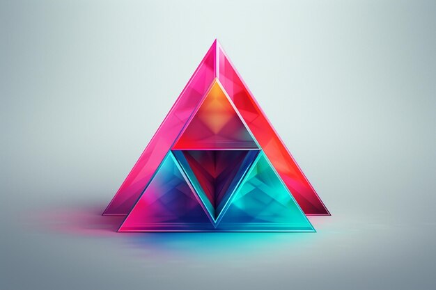 Imágenes de fondo y espacio de copia del triángulo 3d