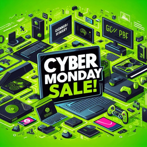 Foto imágenes de fondo del lunes cibernético el lunes cibernéticos la venta del viernes cibernético