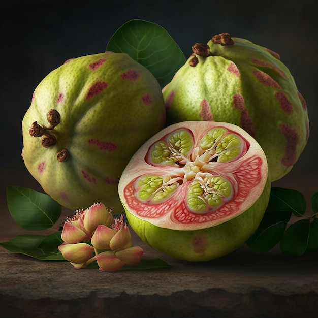 Las imágenes de frutas de guayaba más bellas AI generativa