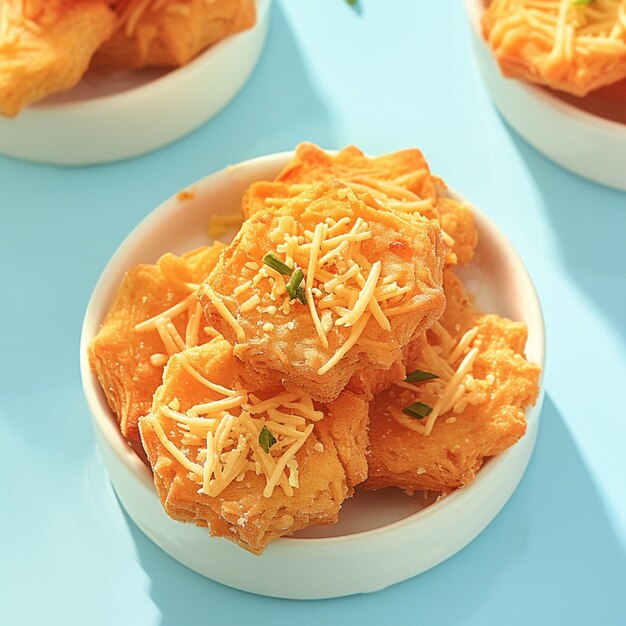 Foto imágenes con galletas de queso crujiente kaastengels para las redes sociales