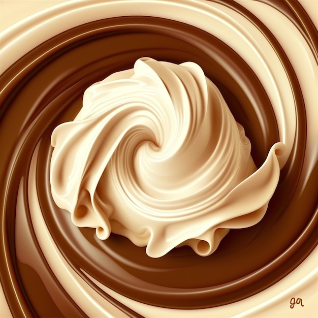 Imágenes de ilustración de fondo de mezcla de remolino de chocolate y leche Splash