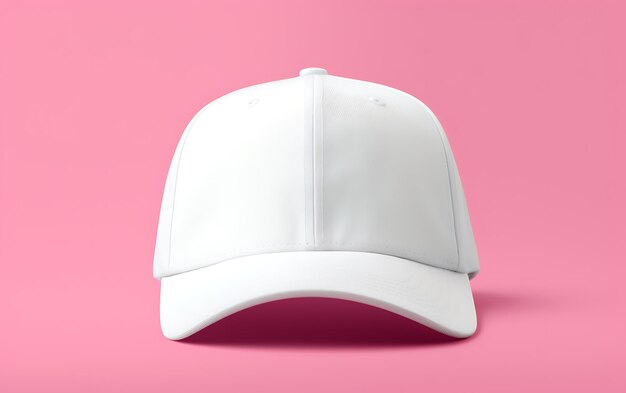 Imágenes de mock-up de gorra de bola blanca aisladas en el fondo