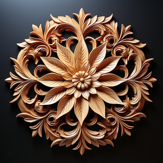 Imágenes de patrón de madera de simetría de arce esculpido
