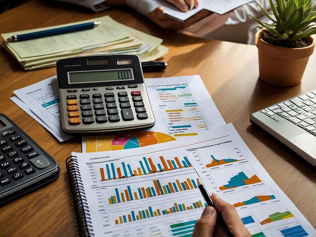 Imágenes perspicaces de planificación financiera profesional