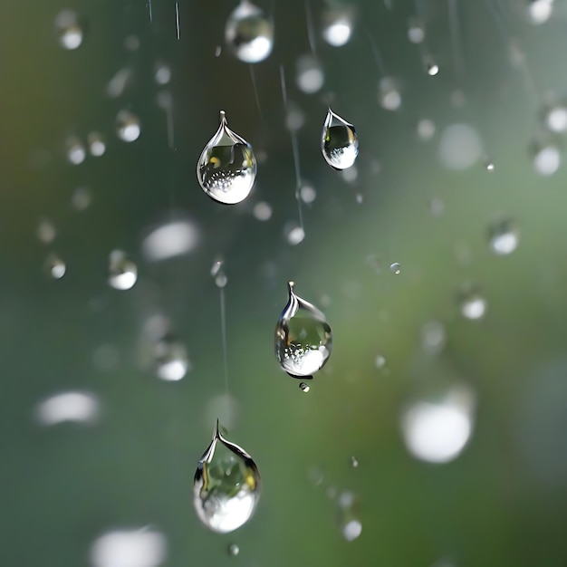 Foto imágenes en primer plano de gotas de lluvia en las ventanas