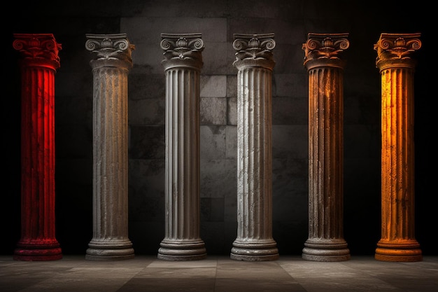 Foto imágenes que representan los cinco pilares del islam
