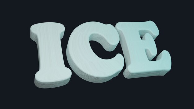 Imágenes de texto 3d de hielo