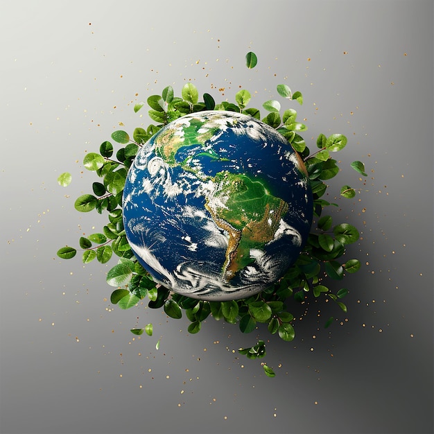 Imagens 3D do Dia Internacional da Mãe Terra para aumentar a conscientização sobre a proteção da natureza
