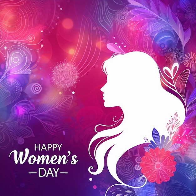 Imagens bonitas e vibrantes do Dia da Mulher com fundo festivo Imagens coloridas da Mulher