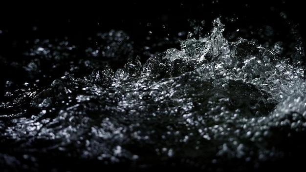 Imagens borradas de salpicos de ondas líquidas de água potável
