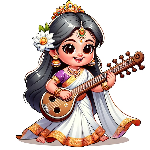 Imagens da deusa hindu saraswasti