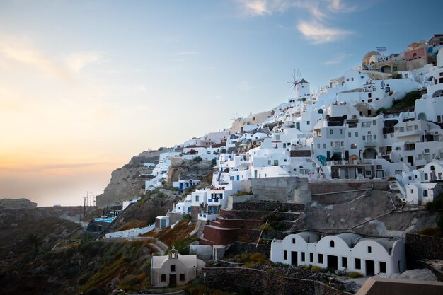 Imagens da paisagem de Oia, Santorini