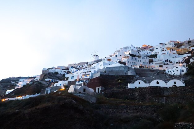 Imagens da paisagem de Oia, Santorini