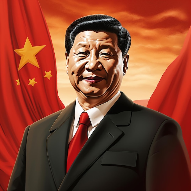 Imagens de AI de Xi Jinping Imagens de desenhos animados em 3D de Xi Jinping Imagens de Xi Jinping