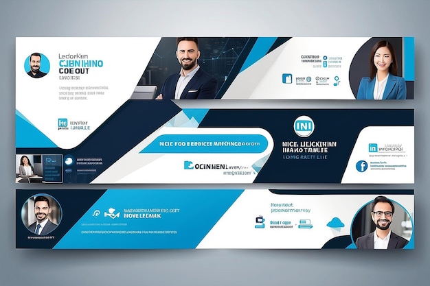 Imagens de banner do LinkedIn, fundo do LinkedIn, modelo de design de foto de capa da agência de marketing digital