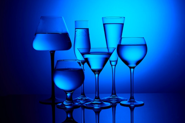 Imagens de copos de vinho vazios copos de água vazios copos de restaurante copos de vinho