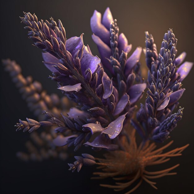 Imagens de flores de lavanda AI Arte generativa
