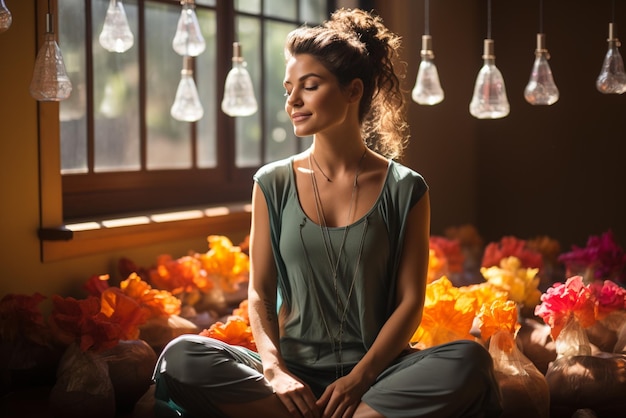 imagens de indivíduos de relaxamento e autocuidado praticando ioga, meditando ou aproveitando um dia de spa