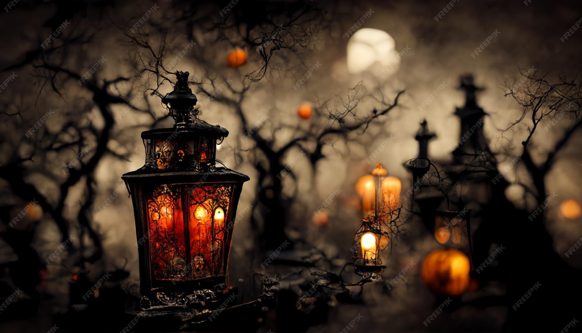 Imagens de noite de halloween realista illustrat.halloween para papel