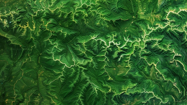 Imagens de satélite que mostram mudanças nos padrões de vegetação que indicam possíveis mudanças no clima