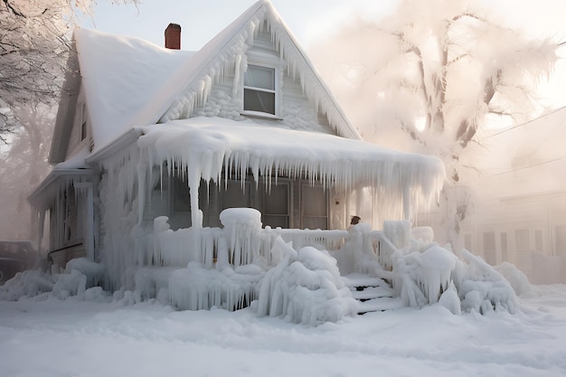 Imagens de tempestades de neve no inverno