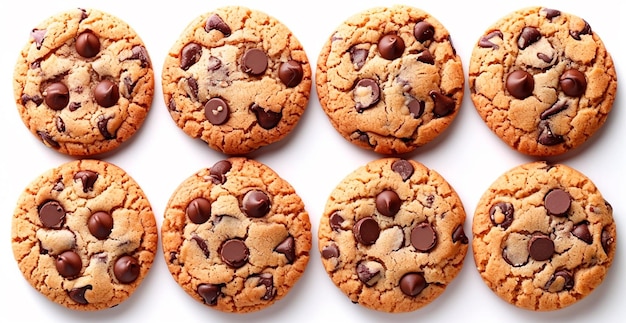 Imagens geradas por IA de biscoitos clássicos de chocolate americanos