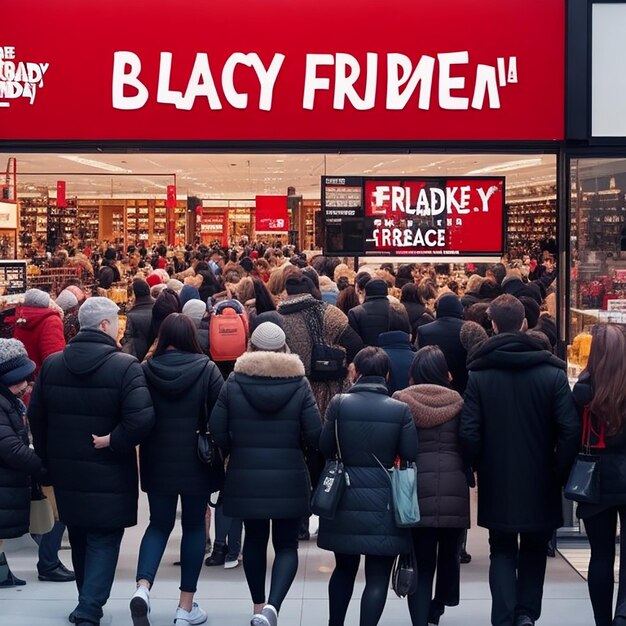 Imagens incríveis de compras de Black Friday com balões e caixas de presentes