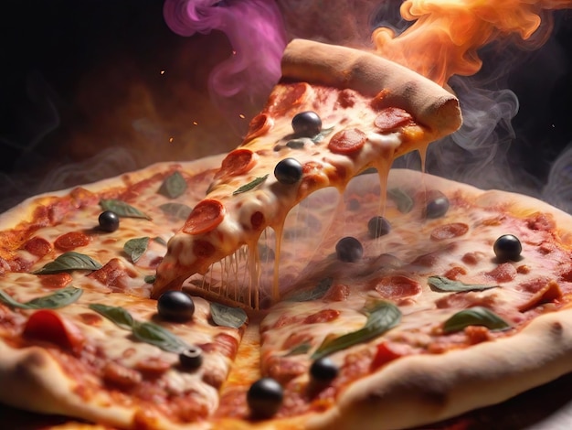 Imagens tentadoras de pizza picante que vão inflamar os vossos desejos IA generativa