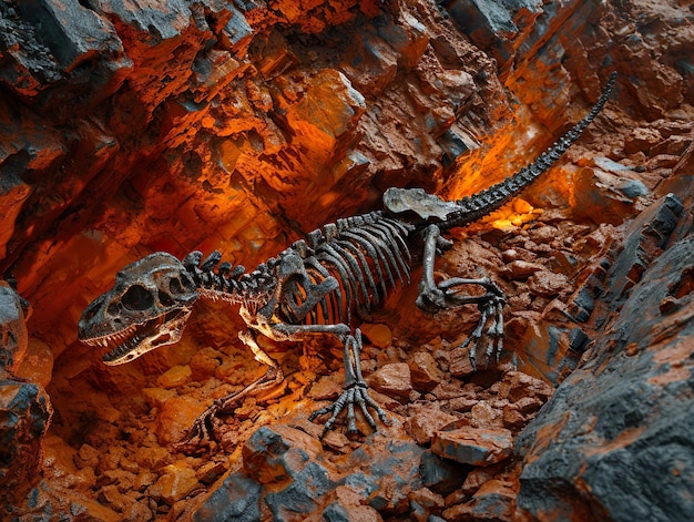 Imaginación de un fósil en Marte