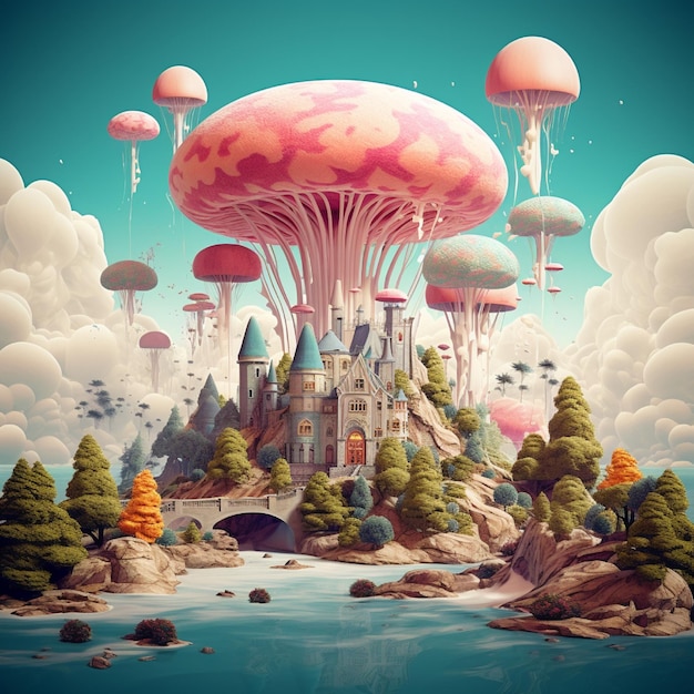 Imaginación surrealista y paisajes fantásticos