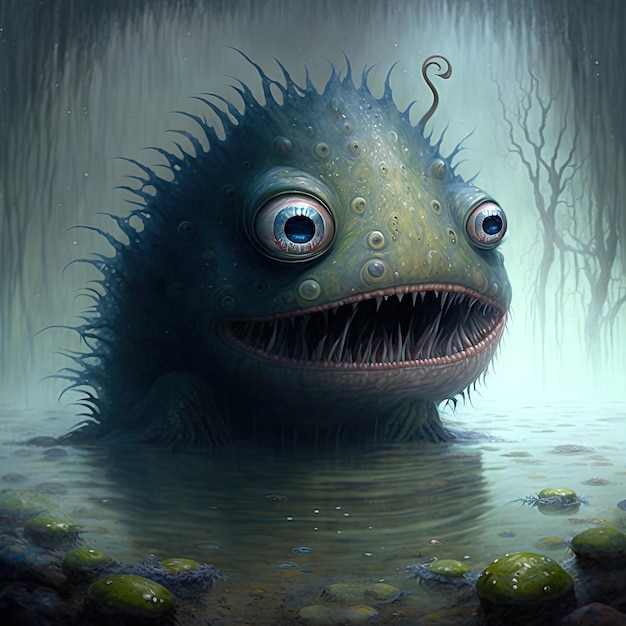 Imaginäre Monsterillustration