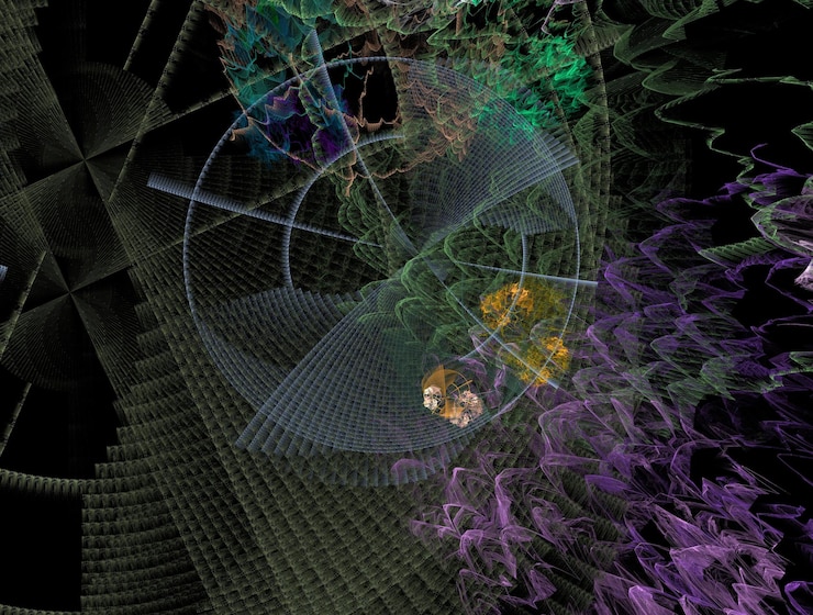 Foto imaginario exuberante textura fractal imagen fondo abstracto