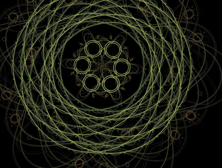 Foto imaginatória luxuosa textura fractal gerou imagem de fundo abstrato