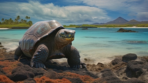 Imagine las islas Galápagos, Ecuador, la vida silvestre única, volcánica. Creado con tecnología de IA generativa.