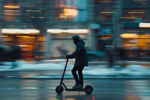 Foto imagine um cineasta capturando a energia cinética de uma ia geradora