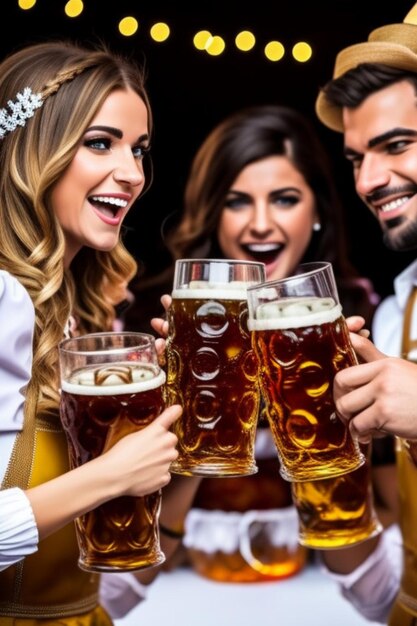 imagine uma festa na alemanha comemorando a oktoberfest com fundo branco e melhor qualidade 8