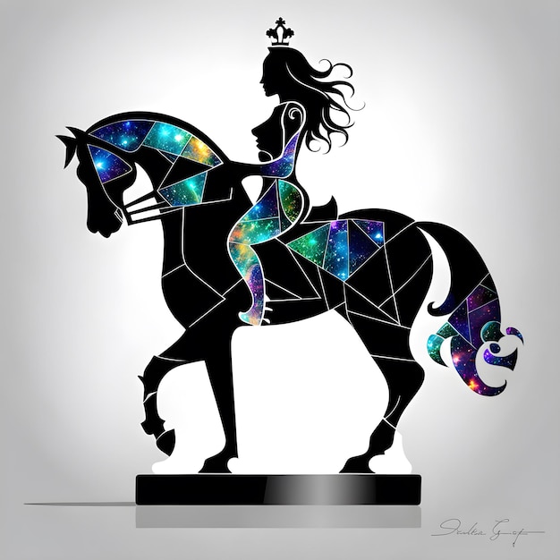 Imagínese una majestuosa pieza de ajedrez de caballo caballero reimaginada bajo una luz completamente nueva en este impresionante perfil