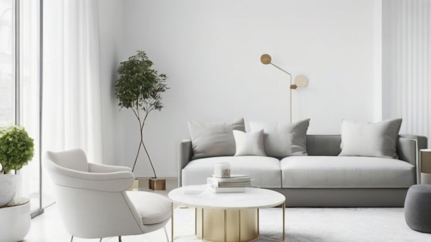Imagínese una sala de estar con un enfoque minimalista donde menos es realmente más