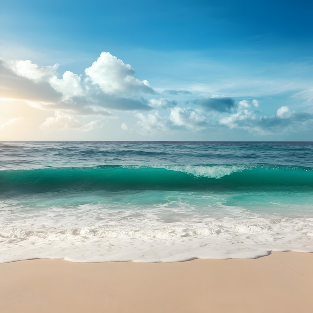 Img Weiche Welle des Meeres auf Sandstrand Sommer Hintergrund Für soziale Medien Post Größe