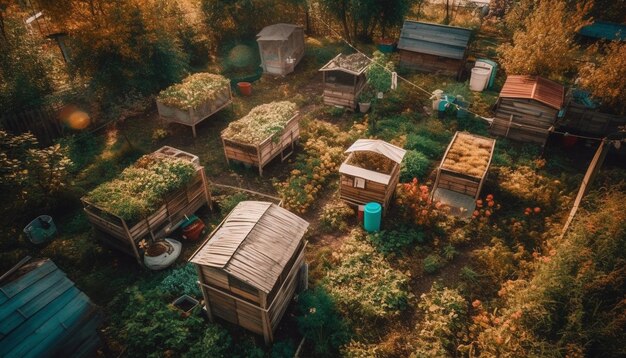 Imker erntet Honig aus einem von KI erzeugten Bio-Bienenvolk