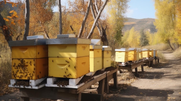 Imkerei und Honigproduktion AI generiert