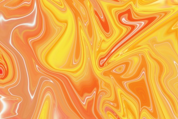 immersive Reise durch orangefarbenen abstrakten Hintergrund mit psychedelischem Stil