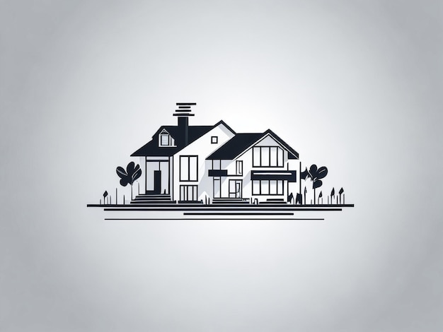 Immobilien-Logo, Immobilien-Gebäude- und Bau-Logo-Vektor-Design