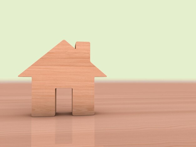 Foto imóvel e conceito de investimento imobiliário casa de madeira isolada