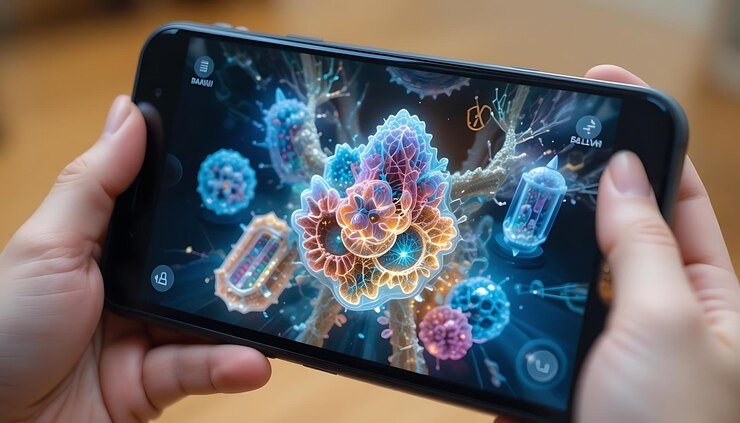 Foto impacto das formas holográficas 3d nas tendências modernas de design aplicações e possibilidades futuras