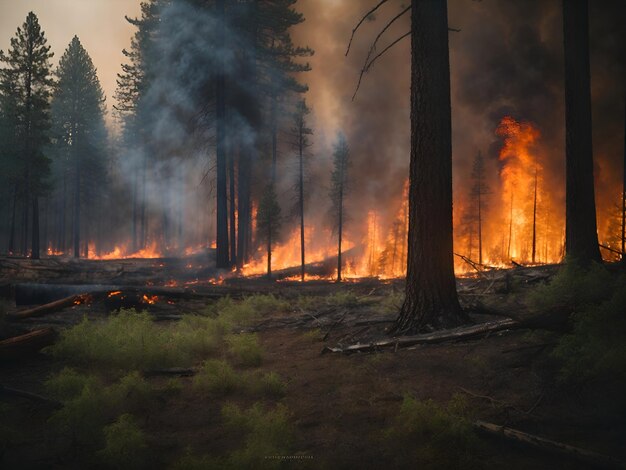 El impacto ecológico de un incendio forestal en un ecosistema forestal